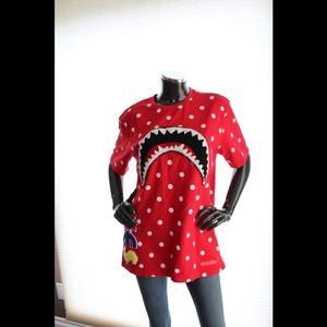 Hudson outerwear polka dot shark mouth tee